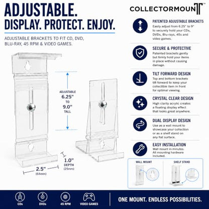 CollectorMount™ DVD & Video Game Display Wall Mount & Shelf Stand, 5 Pack - size: 5 Pack