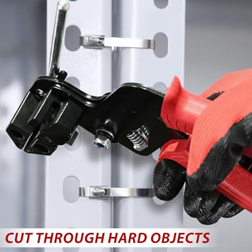 Steel Cable Tie Gun, 150PCS 304 Stainless Steel Zip Tie, Scissors for Chain Link Fence Tensioning, Chicken Wire Frame Cutting Bundling, Heavy Duty Fencing Tool