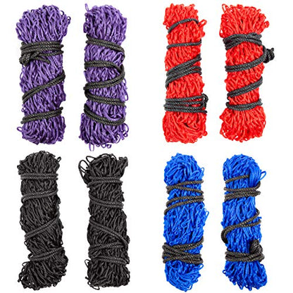 Majestic Ally 2 pcs Slow Feed 42” Hay Net for Horses, Strong Small 2x2” Holes, Nylon Rope Hanging, Adjustable Travel Feeder for Trailer and Stall, Simulates Grazing, Reduce Waste - color: RED
