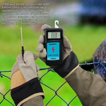 allsun EM555 Digital Electric Fence Tester Fault Voltage Meter GK13 Non-Contact Voltage Tester for Christmas Light Repairing Tool