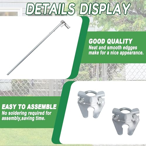 Podoy 36" Chain Link Gate Drop Rod for 1-3/8" Fence Frames - size: 1-3/8" × 36" (1 PACK)