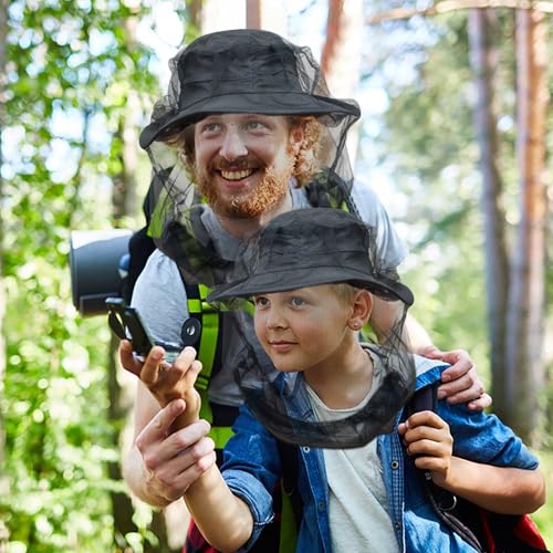 South to East Mosquito Head Net for Insects 2 Pack, Fly & Bug Protection - color: Black