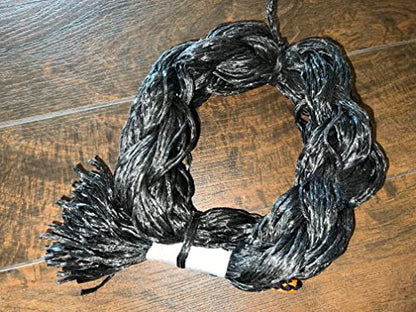 EPT Bull Ropes Adult Saddle Bronc Rein Extra Soft Orange & Black Cord on Black Poly 6'