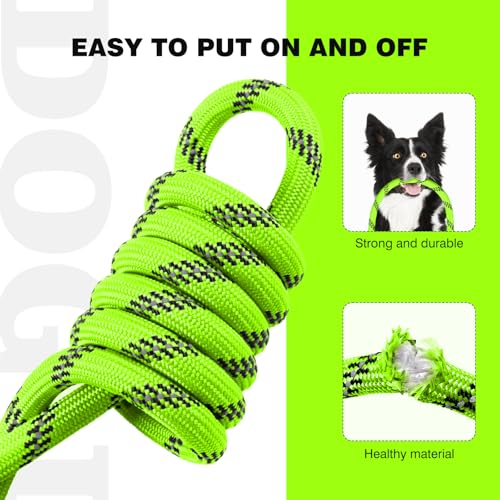 lynxking Dog Leash1/2in x 6ft Slip Lead Reflective Green and red, 2 Pack