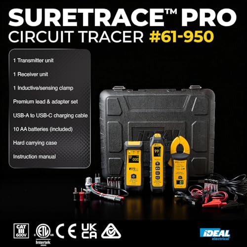 Ideal Electrical SureTrace Pro Circuit Tracer (61-950), 0-600 Volts
