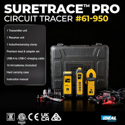 Ideal Electrical SureTrace Pro Circuit Tracer (61-950), 0-600 Volts