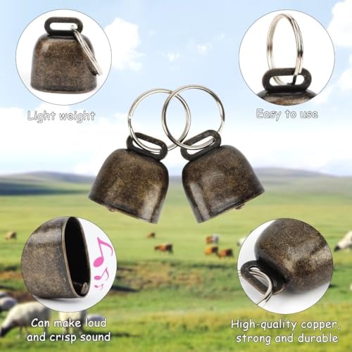 5 Pack Classic Goat Collars with Bells,Anti-Lost Pet Collar - color: Multi-colored