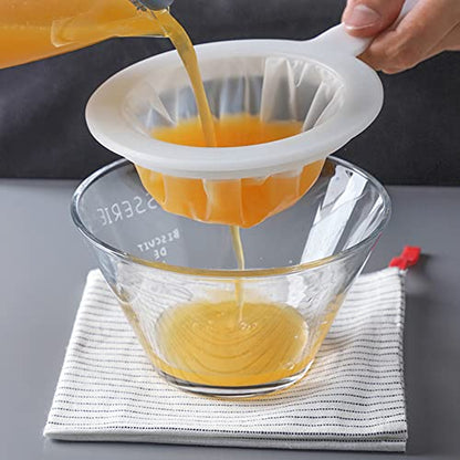 2 Pcs Plastic Strainer for Kefir Grains 200 Mesh Fine Nylon Sieve