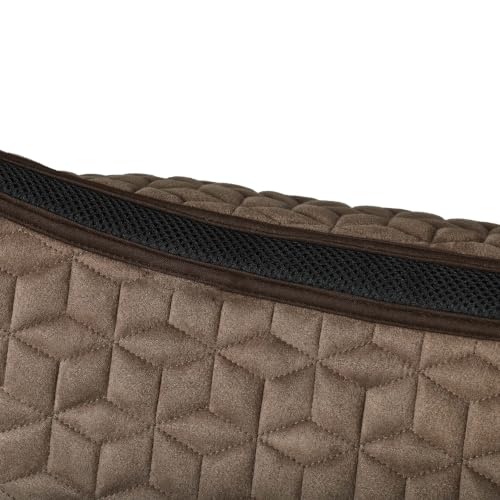 WeatherBeeta Suede Elite Air-Tec Jump Shaped Saddle Pad - color: Fawn, size: L