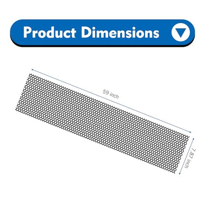 Car Windshield Tint Strip, 7.87" x 59" Mesh Car Windshield Banner Sticker, Anti-Glare Sunproof Exterior Windscreen Protective Film, Cuttable to Fit Most Vehicles (Black #A) - color: Black #a