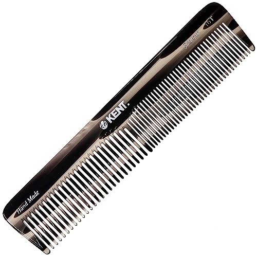 Kent 16T G Black Graphite Fine and Wide Tooth for Daily Grooming,Handmade Styling Comb for All Hair Types,Wet or Dry Hair Detangling Comb for Men and Women,Saw Cut Hand Polished,Made in England - color: Graphite, size: 1 Pack