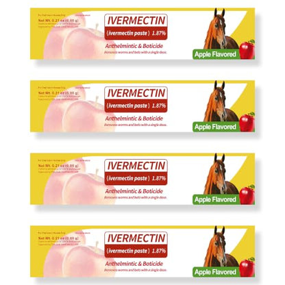 Horse Paste 1.87% – 4 Pack (6.08g Each) Apple Flavored Oral for Horses