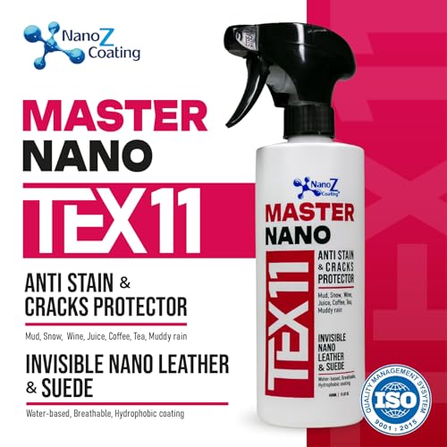 Eco-Friendly Nano Leather & Suede Protector Spray – Water-Based Hydrophobic Waterproof & Stain Repellent for Boots, Shoes, Jackets, Bags, Furniture & Car Seats – Invisible Protection (13.52 fl.oz) - size: 400 ml
