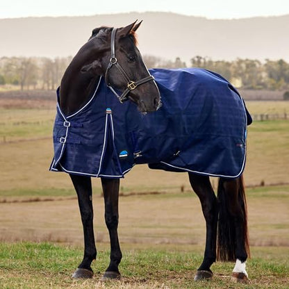 WeatherBeeta ComFiTec Prelim Turnout 0g, Navy Embossed Plaid, 87" - size: 87"