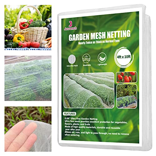Jevrench 13 x 16 ft Garden Netting Row Cover, Ultra Fine Mesh for Plants | Protective Plant Netting for Gardens, Raised Beds and Greenhouses, Mesh Cover for Vegetables, Fruit Trees and Flowers - size: 13ft x 16ft
