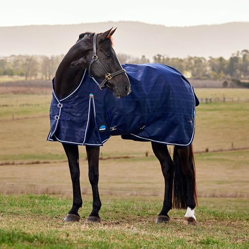WeatherBeeta ComFiTec Prelim Turnout 100g, Navy Embossed Plaid, 54" - size: 54"
