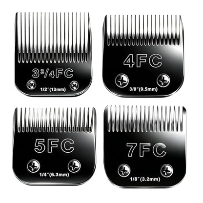 4PCS Dog Grooming Replacement Blade Compatible with Andis/Oster A5 - color: 3FC+4FC+5FC+7FC/Black