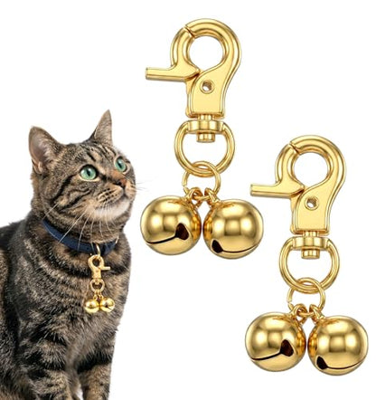 2 Pcs Dog Collar Bell, Bell for Dog Collar with Heavy Duty Snap Clips