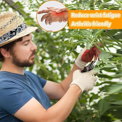Ultra Sharp Titanium Steel Pruning Shears, Cuts 3X Easier, Rust-Resistant, Effortlessly 1-Inch Cut Capacity Garden Scissors, Ergonomic Handle - style: gy-b09