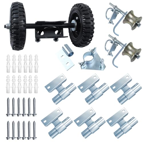 Wall Mount 6" Wheels Rolling Gate Hardware Kit | Sliding Gate Hardware | Sliding Gate Kit | Farm Gate Hardware - style: Wall Mount