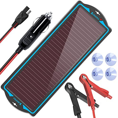 SUNAPEX 12V Solar Battery Charger Trickle Maintainer Kit for Car - size: 1.8W