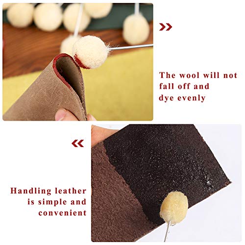 BUTUZE 50 Pcs Wool Daubers, Wool Daubers for Leather Dye - size: 50 Pcs