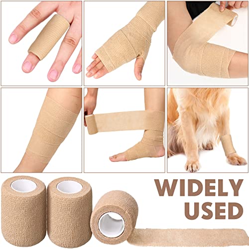Treela 48 Pack Self Adhesive Wrap Bandage,Nude,3 Inches X 5 Yards - color: Nude, size: 3 Inch X 5 Yard