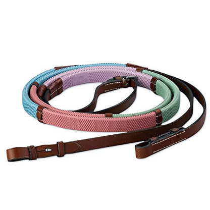 Kincade Pastel Rainbow Reins, Multi Pastel, 5/8"x54" - size: 5/8"x54"