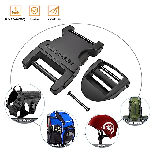 1" Buckle Quick Side Release Buckle,Adjustable No Sewing Clip,Plastic Replacement for Nylon Webbing Straps,Backpack Pack Belt - color: 4 Pcs 1 Inch