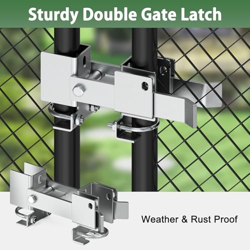 Chain Link Fence Double Gate Latch Strong Arm Double Gate Latch - size: For 1 5/8" thru 2" Gate Frames