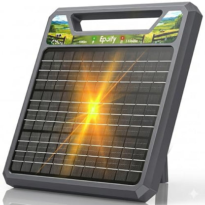 1J Solar Fence Charger | Portable - color: Black-Grey