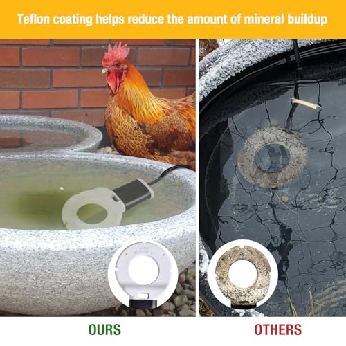 150W Chicken Water Heater,Submersible Bucket Heater Deicer for Poultry - size: 150Watt