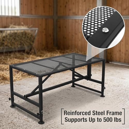 Goat Sheep Stand Roadside Stand Goat Milking Stand Halter Farm Supplies Cows Supplies Farm Outdoor Cow Accessories 47x23in Tabletop 500 lbs