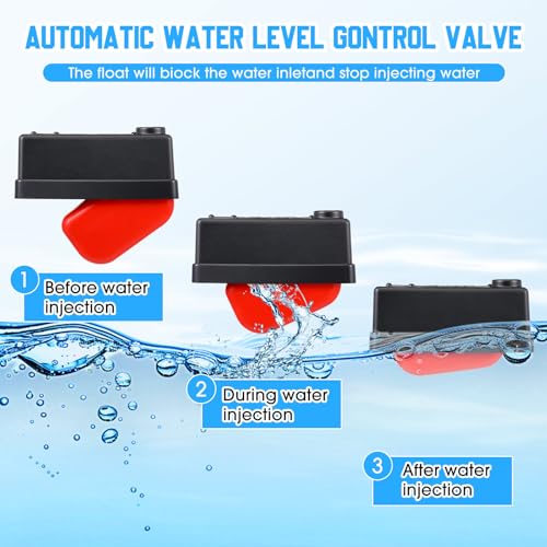 Threlaco 3 Pack Float Valve Automatic Water Level Control for Tank,Plastic