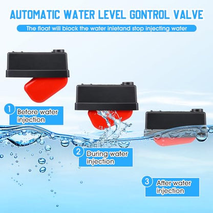 Threlaco 3 Pack Float Valve Automatic Water Level Control for Tank,Plastic
