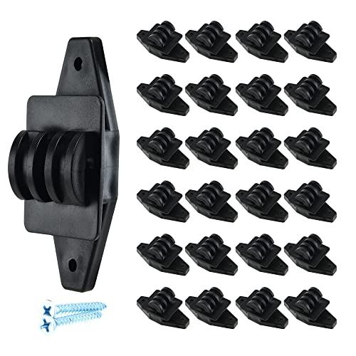 Electric Fence Wood Post Claw Insulators, Black, 25Pcs | Nail on Insulator, For Hi-Tensile Wire, For Heavy-Duty Fencing Wire, For Polywire
