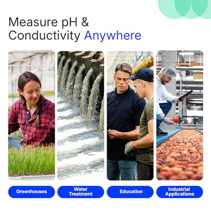 Bluelab Combo Meter for pH, Temperature & Conductivity in Water - Easy Calibration, Digital EC/TDS/PPM Tester for Hydroponics & Indoor Plants (METCOM) | Easy Calibration - Digital EC/TDS/PPM Tester for Hydroponics & Indoor Plants - METCOM - style: pH/EC/T