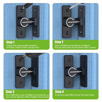 Barn Door Lock Hardware, 90 Degree Flip Latch Privacy Lock, Luminous-2PCS | Heavy Duty Zinc Alloy Sliding Barn Door Latch for Bathroom, Bedroom, Closet, Garage, Shed and Gate - color: Luminous-2PCS