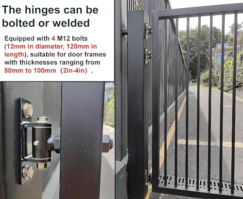 Heavy Duty T-Bolt Gate Hinge,700 lbs Capacity,Built-in Ball Bearing