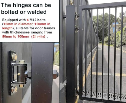 Heavy Duty T-Bolt Gate Hinge,700 lbs Capacity,Built-in Ball Bearing