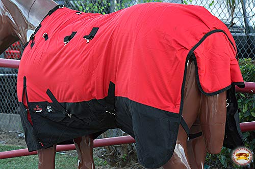 HILASON Winter Horse Blanket 600D Waterproof Turnout Sheet - size: 66 In