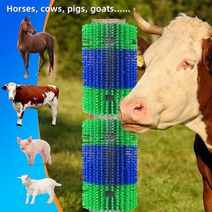 Livestock Scratch Brush for Cattle, Horses, Goats, Cow, Durable Scratching Brush, Massage Grooming Tool Kit