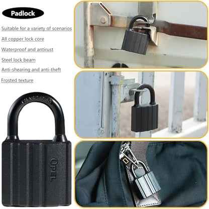 Heavy Duty Security Chain Lock with Padlock, 43 Inch 8mm Manganese Steel Chain, Anti-Rust & Anti-Theft - for Bike, Scooter, Motorcycle, Door, Gate, Fence