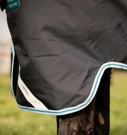 Horseware® Amigo® Bravo 12 Plus Turnout 250g - Navy/Aqua & Turquoise, 72 inches - color: Navy/Aqua & Turquoise, size: 72 inches