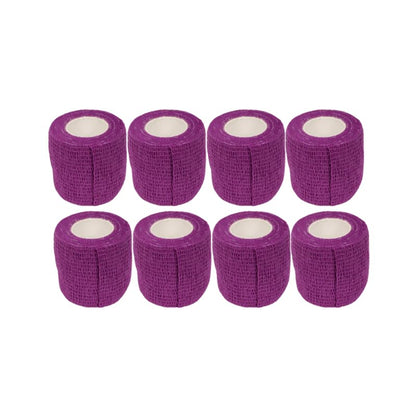 2" Cohesive Flexible Bandage Wrap – Purple - Pack of 8 - color: Purple