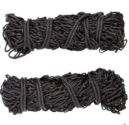 Majestic Ally 2 pcs Ultra Slow Feed 1.5"x1.5" Holes 40” Hay Net for Horses and livestocks (Black) - color: Black