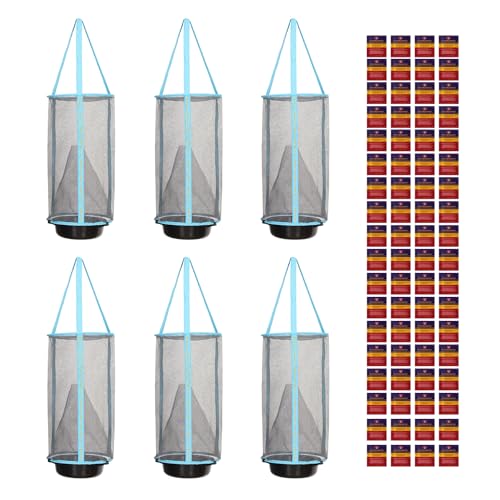 1 Flies Inn LITE Fly Cage Ranch Fly Trap with 2 Flies Inn Fly Bait Refill, Low Odor, Reusable, Built to Last for Years (6 Traps + 72 Baits, 1) - style: 6 Traps + 72 Baits