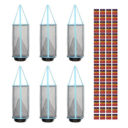 1 Flies Inn LITE Fly Cage Ranch Fly Trap with 2 Flies Inn Fly Bait Refill, Low Odor, Reusable, Built to Last for Years (6 Traps + 72 Baits, 1) - style: 6 Traps + 72 Baits