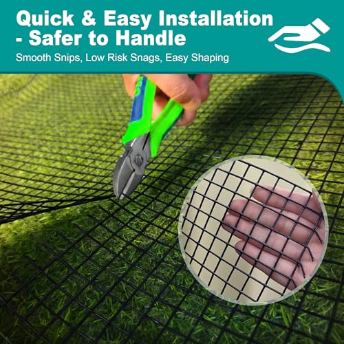 Chicken Wire Fencing Hardware Cloth 1/2inch 24inx50ft PVC Wire Mesh Vinyl Coated Fence Rust Resistant Welded Metal Roll for Outdoor Garden Plant Rabbit Cage Poultry Wire