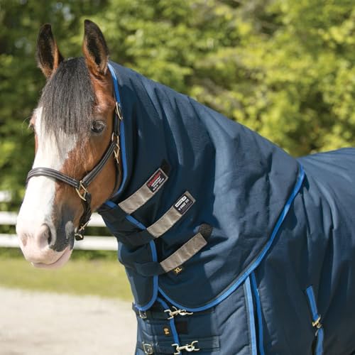 Challenger II V-Free Wither Relief Adjusta-Fit 220g Medium Weight Draft Turnout Blanket Neck Cover | Designed for Draft Horses | Waterproof